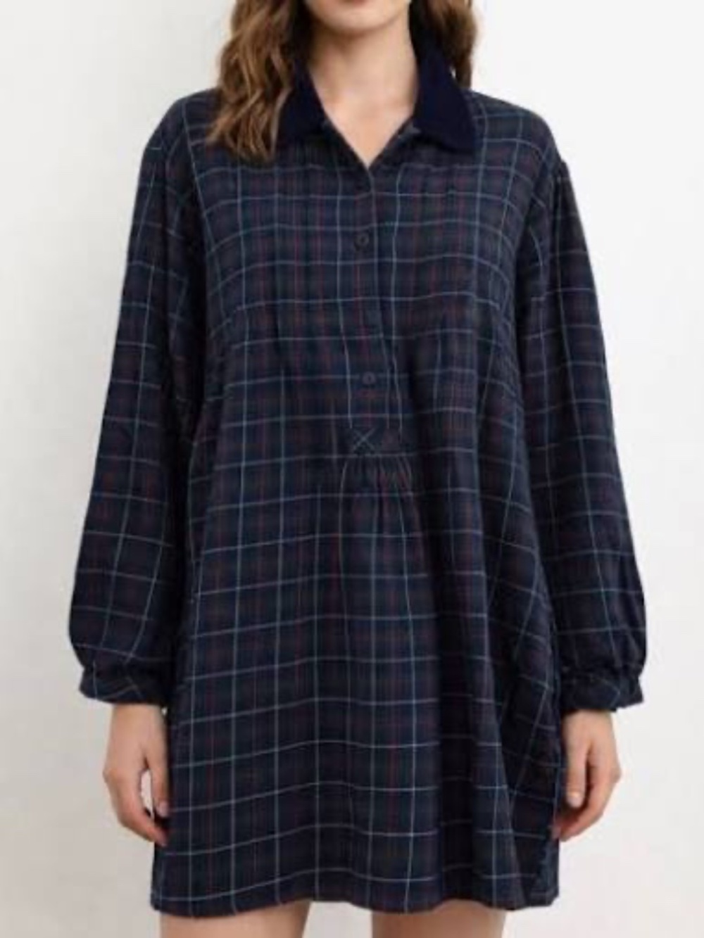 Vintage Victoria's Secret Country Plaid Tunic Shirt Dress (XS)